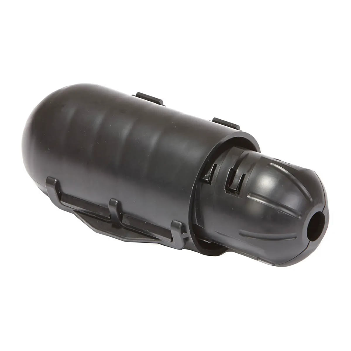 ClickShield™ Cord Lock: Waterproof enclosure for cable connections, ideal for heated birdbaths, with a secure ratchet mechanism and moisture-blocking gasket to prevent disconnections.