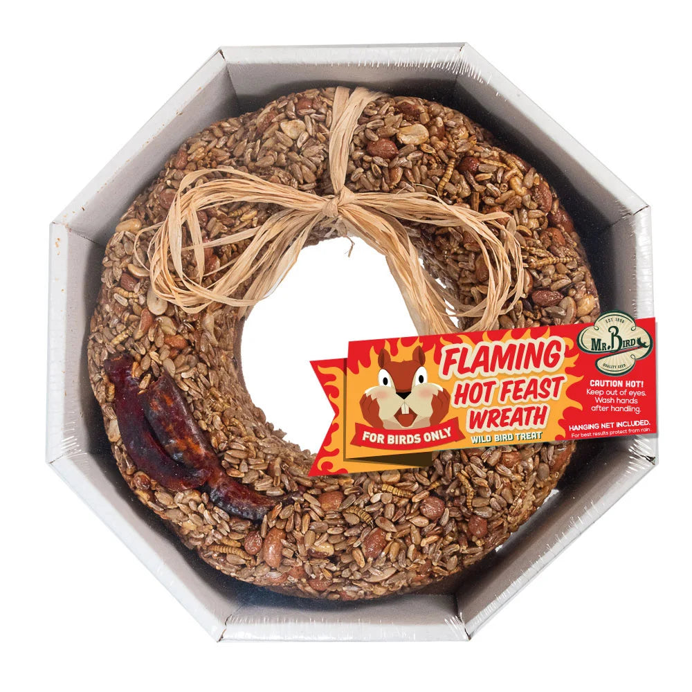 Mr. Bird All Season Flaming Hot Feast Bird Seed Wreath