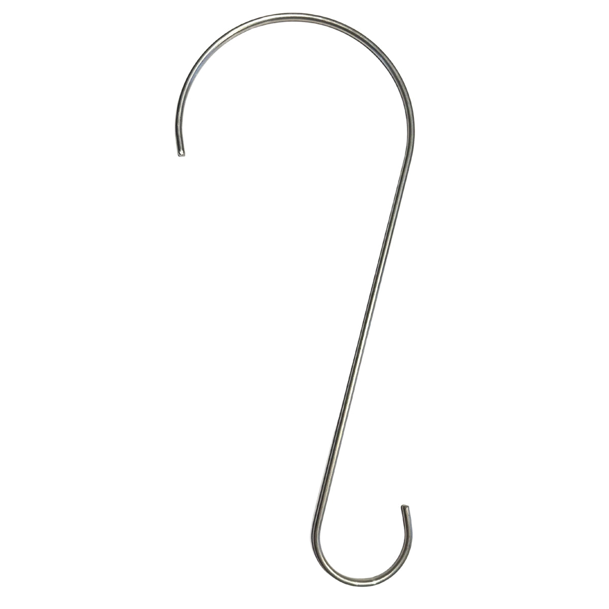 Brome Stainless Branch Hook, S-shaped metal design, ideal for hanging feeders. Available in 12 or 24-inch lengths, fits branches up to 5 inches wide.