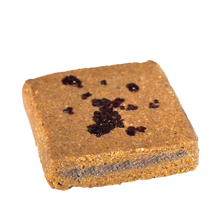 Energy+ Suet Cakes with Cranberry Filling, 12 Cakes feature coarse brown layers and berry bits, offering high protein and energy for birds.