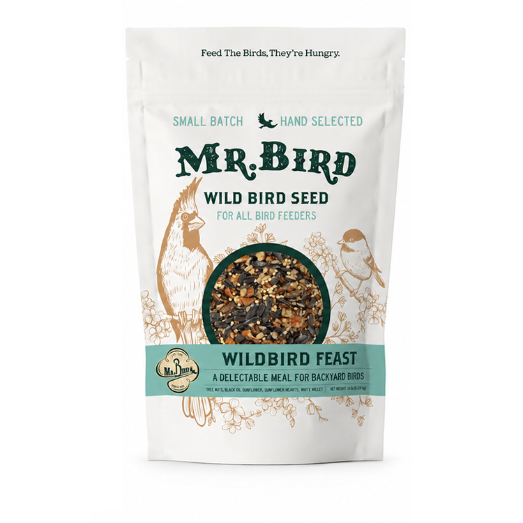 14lb: Mr. Bird Wildbird Feast wild bird seed, 14 lb resealable bag