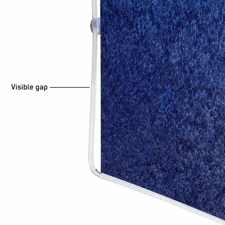 Detailed close-up of the visible expansion gap designed to allow seasonal material movement in the EasyView mealworm feeder.