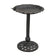 Black metal bird bath on a white background