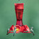 Pinch Waist Hummingbird Feeder with three hummingbirds drinking from flower-shaped ports, featuring four feeding stations and an ant moat.