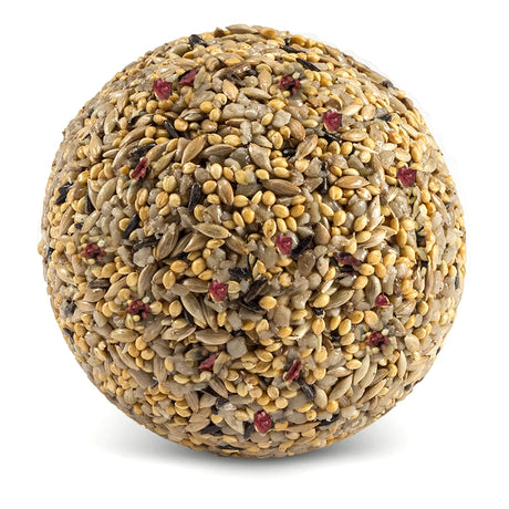Duncraft Fancy Finch & Cranberry Wild Bird Seed Balls, compact seed spheres for easy feeder refills, attract diverse birds with fruit, Nyjer, and millet blend.