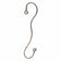 Copper Beaded Hook: Close-up of a sturdy, curved metal hook with rose-tinted bead accents, ideal for holding bird feeders or outdoor decorations.