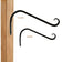 Upturn Curved Angled Hanger for lightweight plants, bird feeders, and chimes. Black powder-coated wrought iron, available in 6 or 12 inches.