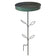 Ground Stake Bird Bath, Green, with a 17-inch round tray on a metal stand, ideal for bird bathing. Made from durable materials for easy outdoor use.