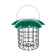 Large Green Seed Log Feeder with wire mesh, green roof, and perch base for small and large birds to feed. Easy to clean and weather-protective.