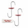 Two metal feeder hooks with red nectar protection disks and a packet of Ant Tracy's Ant Stop ant barrier treatment on a white background.