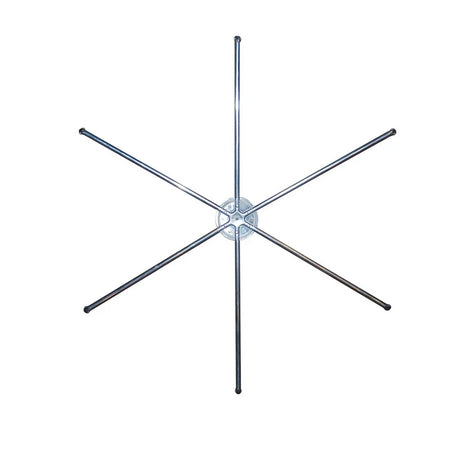 Erva Tool Barrier Guard Feeder Perch Accessory: metal object with six rods, designed to attach to bird feeders for additional perching space.