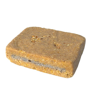Energy+ Suet Cakes with Peanut Butter Filling, set of 12, featuring a compressed suet-and-seed block for wild birds, high in protein and no-melt.