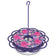 Petunia Passion Plastic Dish Hummingbird Feeder with flower design, featuring five feeding ports and built-in ant moat. Holds 13 ounces.