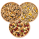 3 Bowls of birdseed from a birds eye view, specifically: Woodpecker Blend, Fancy Finch Mix, and Four Seasons No-Waste