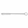 
Slim white bristle hummingbird feeder port brush with wire handle and looped grip for cleaning feeding ports and narrow openings