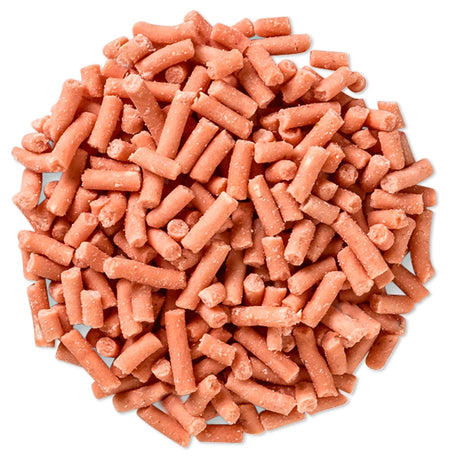 Suet To Go Berry Pellets, bite-sized suet for birds, shown in a close-up pile. Ideal for mixing with seed, offering high-energy nutrition.