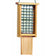 Tail-Prop Double Suet Feeder: Cedar wood bird feeder with wire mesh, designed for woodpeckers with a long tail prop area and holding two suet cakes.