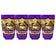 Four packages of Suet Minis Fruit Blend bird food on a white background