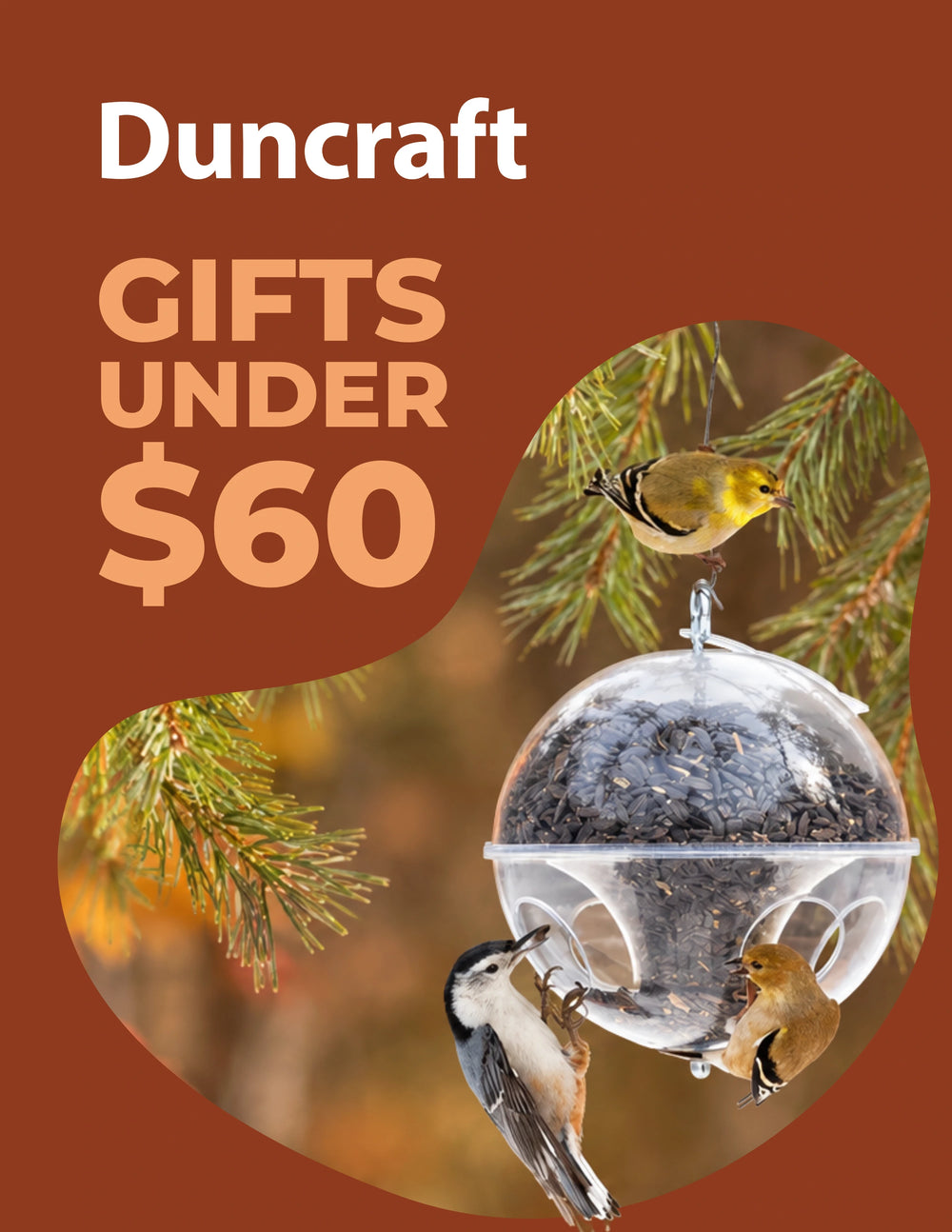Duncraft Gift Guide cover for gifts under $60.